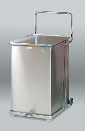 Rubbermaid Commercial Products Step-On Trash Can, 25-Gallon, Square Stainless Steel, Good with Infectious Waste in Doctors Office/Hospital/Medical/Healthcare Facilities