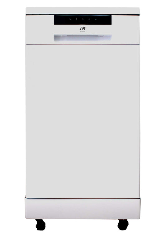 SPT SD-9263W 18″ Wide Portable Dishwasher with ENERGY STAR, 6 Wash Programs, 8 Place Settings and Stainless Steel Tub – White